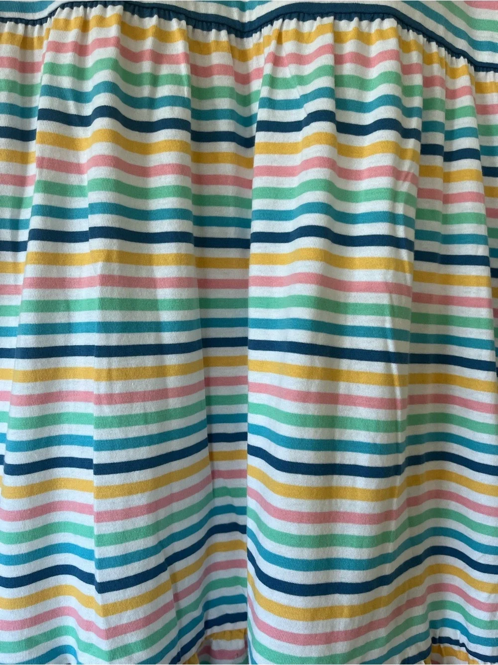 Old Navy Girls White Dress with Rainbow Stripes, XL (14-16)